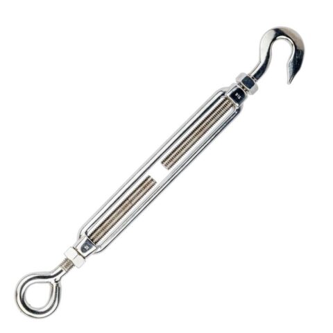 G316 Stainless Steel Hook And Eye Turnbuckles With Lock Nuts