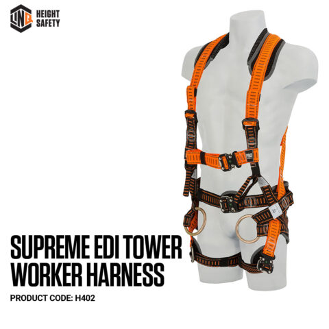 H402 Supreme Edi Tower Worker Harness - Standard on Dummy SIDE